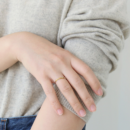 シンプルウェーブリング X-166