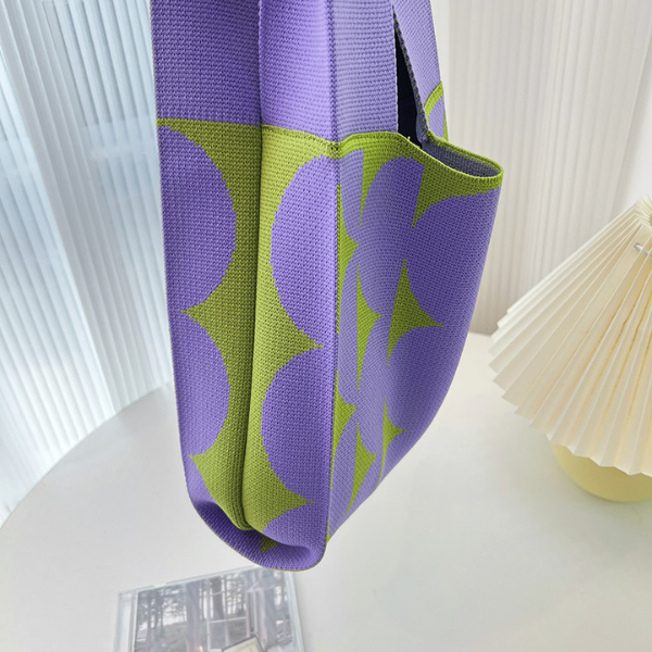 【4color】ビッグドットニットバッグX-491