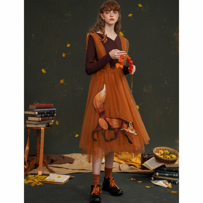 フォックスデコレーションチュチュスカート AU-471