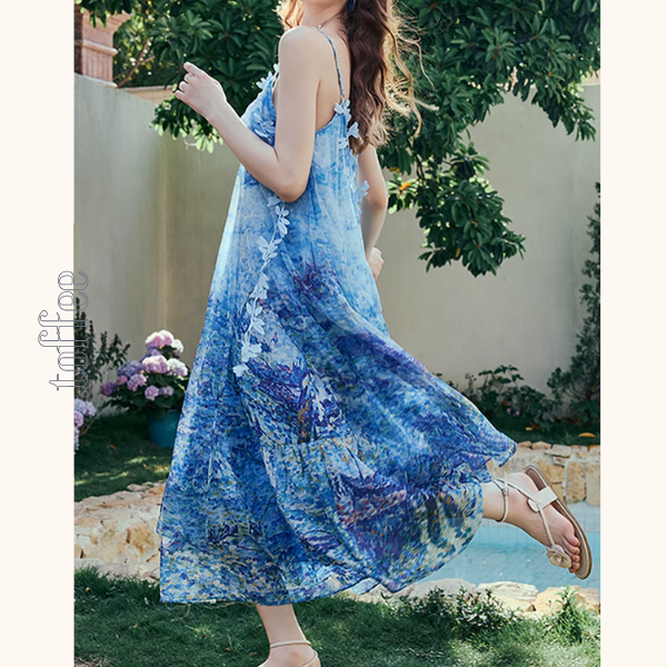 レイヤード風マリンテイストサスペンダーワンピース《Z00970》