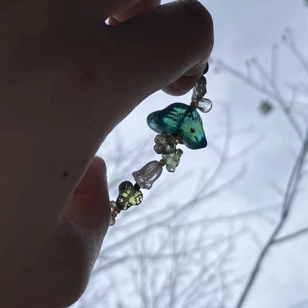 フラワー＆バードモチーフブレスレット　Z00521