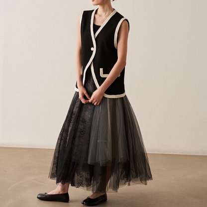 チュールレーススカート X-088