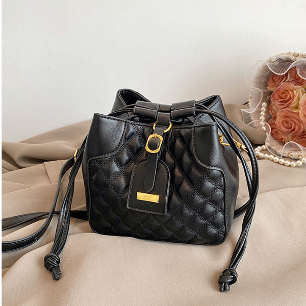 【2pattern】【3color】ショルダー　バケットバッグ X-410