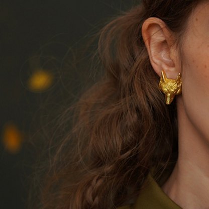 【２Size】ゴールドアニマルピアス w-031