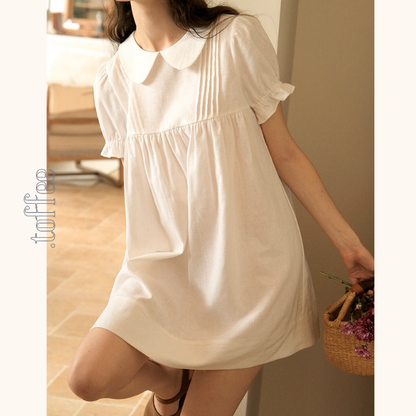 【2color】ドールカラーとプリーツの優美ワンピース《Z01049》