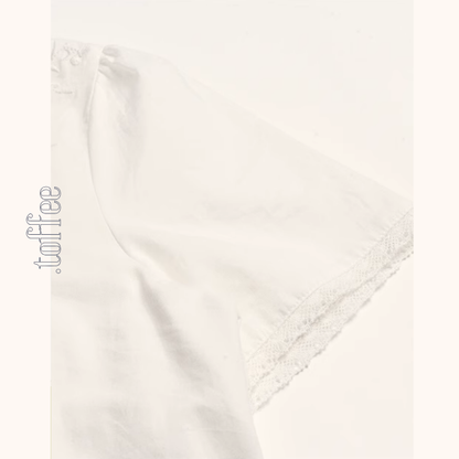 レース刺繍のホワイトロングワンピース《Z01093》