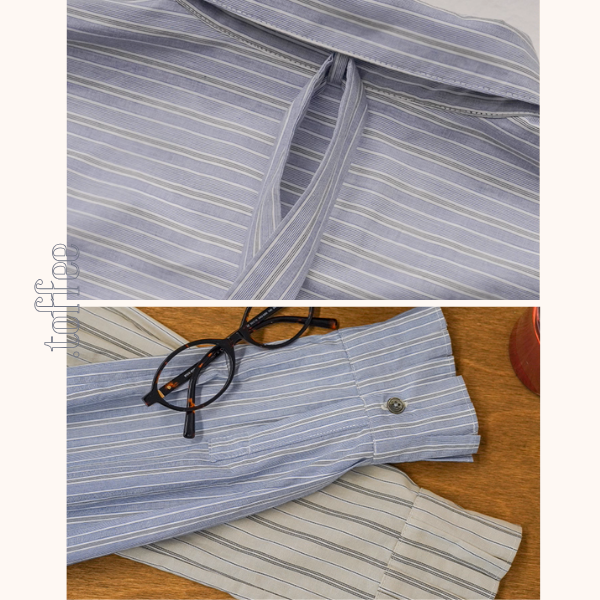 【2color】凛とした冬の朝をまとうボウタイブラウス《Z01173》