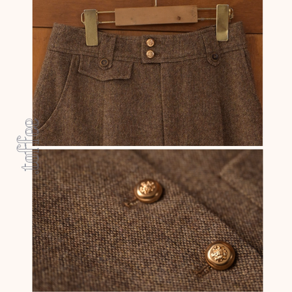 秋灯の街とクラシックツイードセット《Z01166》