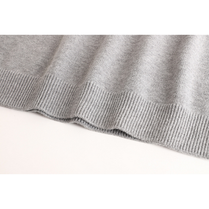 【3color】シンプルフラワーニットベスト X-335