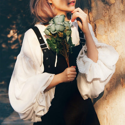 ビクトリア風のロマンティックブラウス　tp0030