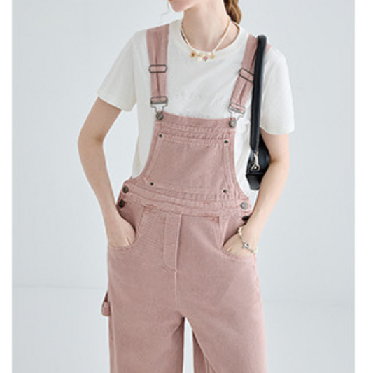 コットンカジュアルオーバーオール w-113