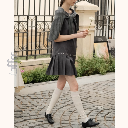 ノースリーブショートプリーツワンピース《Z00875》