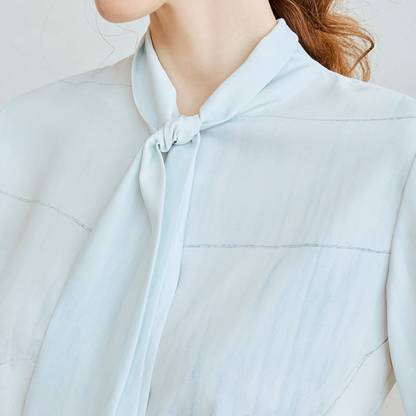 風景画タッチのボウタイアートシャツ《Z01063》