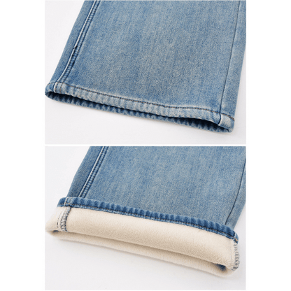 【2color】ハイウエストカジュアルストレートジーンズ X-482