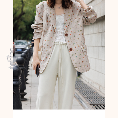 小花柄ルーズジャケット　Z00395