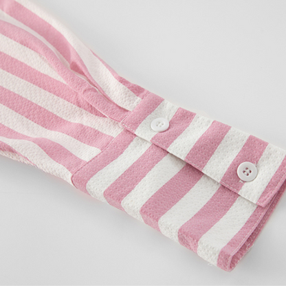 フロントストラップストライプシャツ X-255