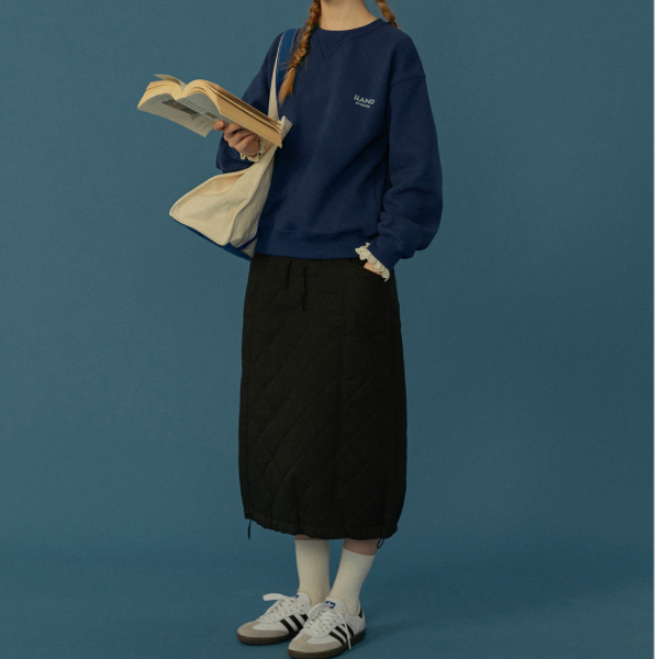 キルティングミモレ丈スカート Z00069