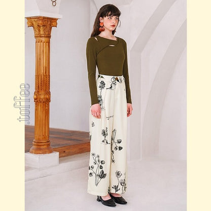 【3color】ニッチなクロスデザイン　ボトリングシャツ C0167