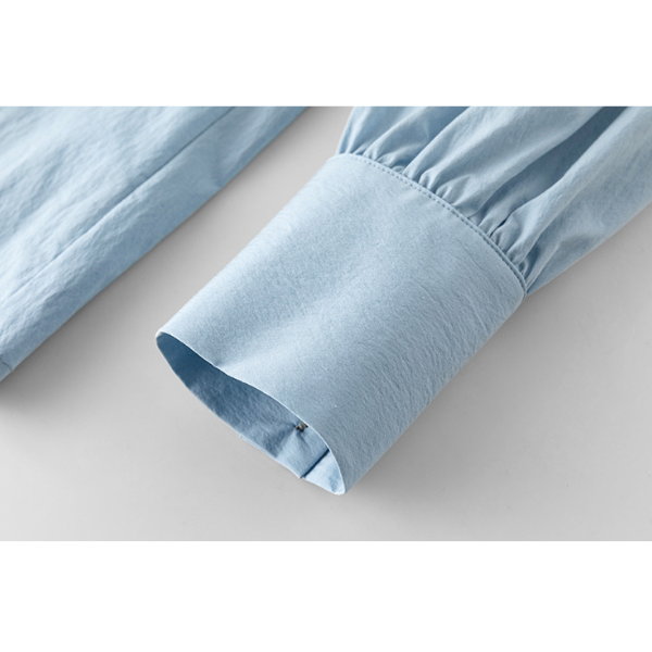 【2color】不規則でニッチなハイネックシャツ Z00095