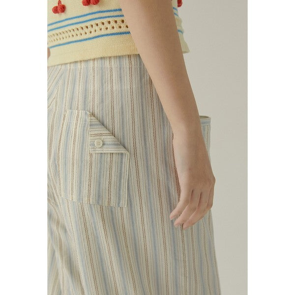 ストライプストレートパンツ Z00383