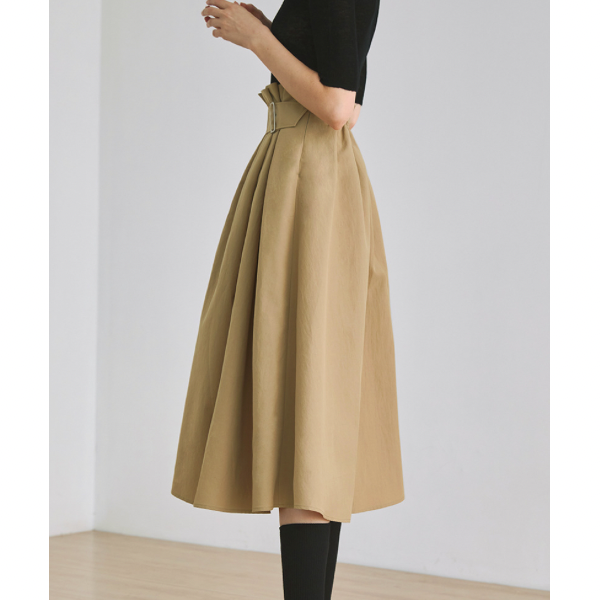 【2color】アシンメトリーベルテッドスカート X-122