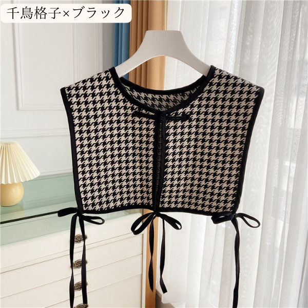 【10pattern】ヴィンテージ柄×リボン紐のレイヤードベスト《Z01208》