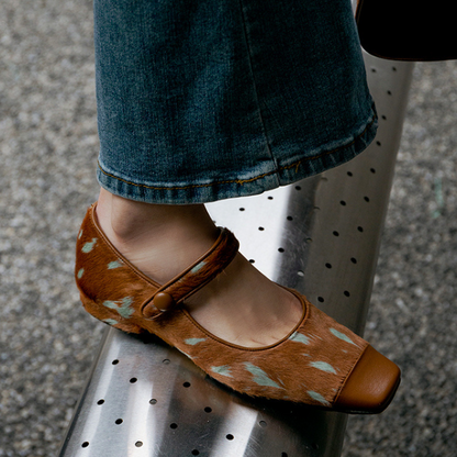 【2color】スクエアトゥフラットパンプス Z00104