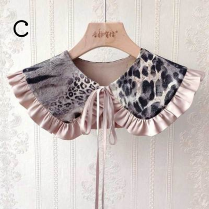 【6pattern】ジャガードフリルつけ襟 X-388