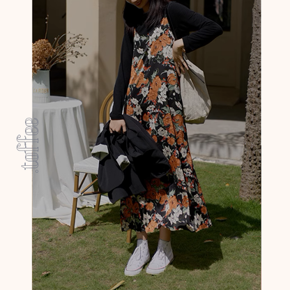 フローラルプリントキャミワンピース《Z00997》