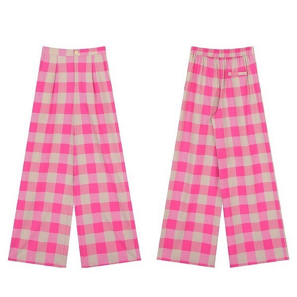 ブロックチェックワイドパンツ Z00379