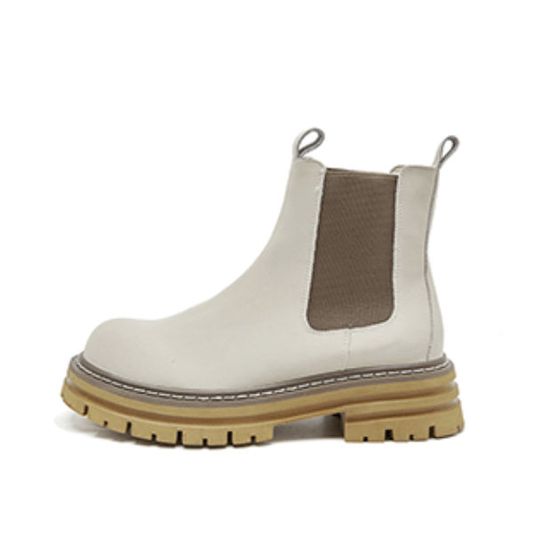 【3color】ラウンドトゥ厚底チェルシーブーツ X-521