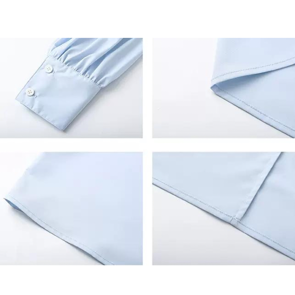 フリルカラーボウタイシャツ w-139