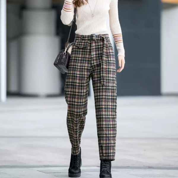 【２color】マルチチェックパンツ AU-456