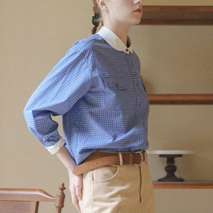 ドールカラータータンチェックシャツ《Z00907》