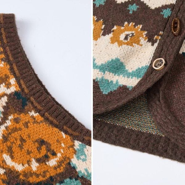 アートと遊び心を編んだニットベスト《Z01125》