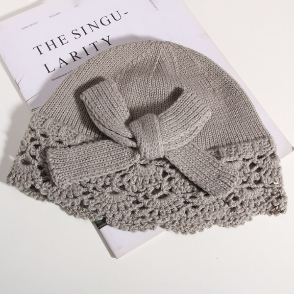 【４color】レースステッチレトロドームベレー帽　AU-113