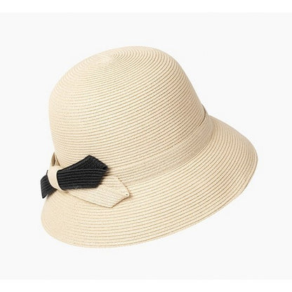 【2color】バイカラーリボンストローハット Z00381