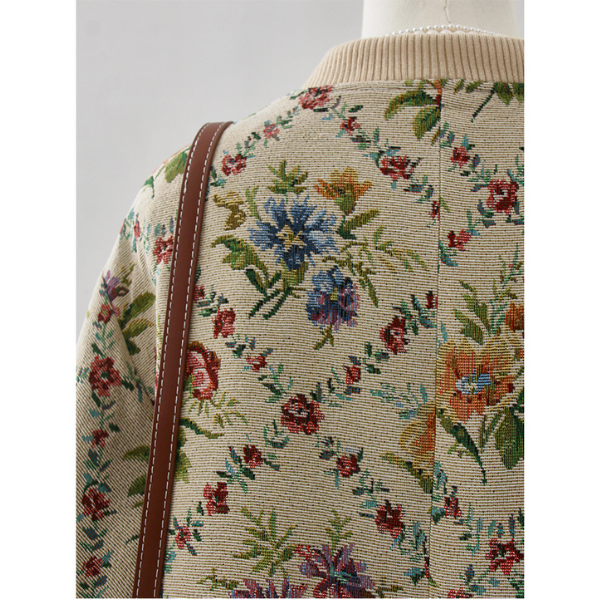 ゴブラン織りジップアップブルゾン Z00091