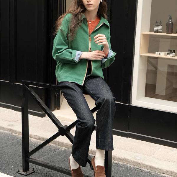 ショート丈グリーンジャケット《Z00874》