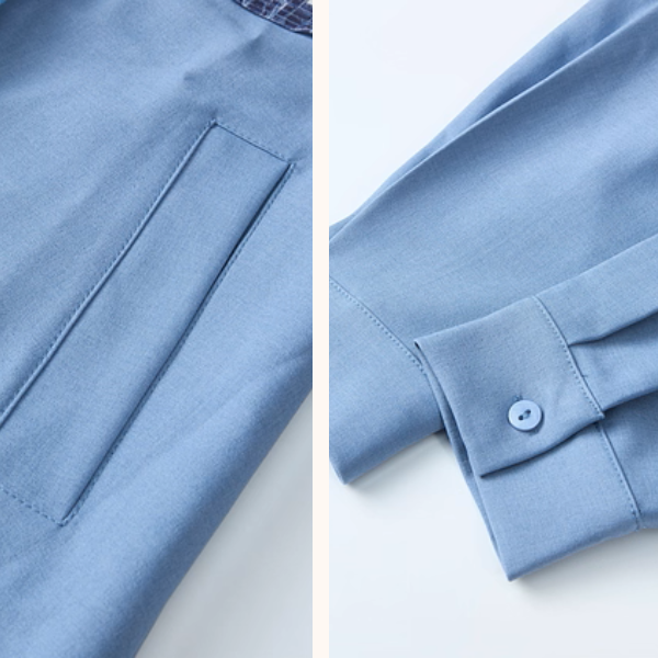 船と旅の重ね着風シャツワンピース《Z01132》