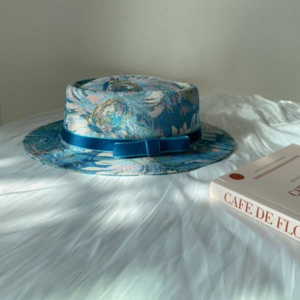 【3color】ゴブラン織り花柄ヴィンテージハット Z00058