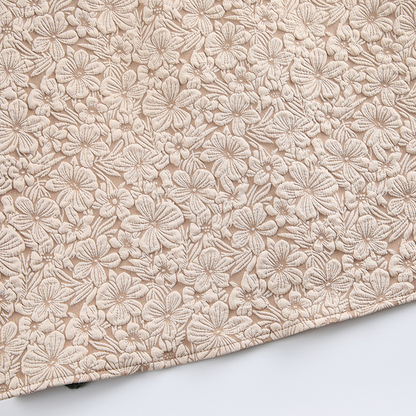 【2color】立体フラワー刺繍シャツジャケット　Z00575