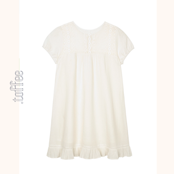 メッシュレースホワイトワンピース《Z01019》