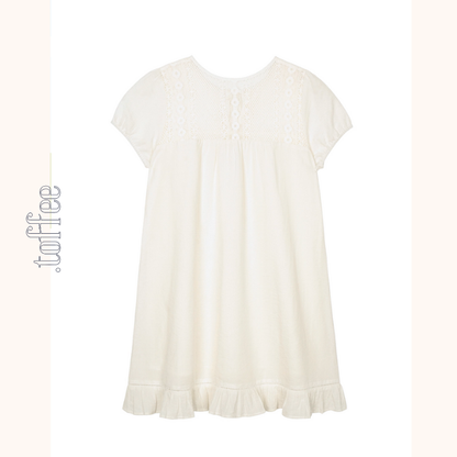 メッシュレースホワイトワンピース《Z01019》