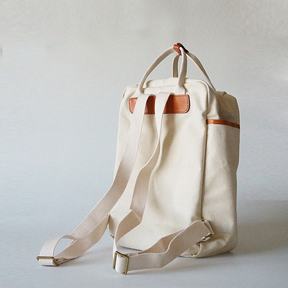 【2color】バイカラーレザーキャンバスバック　Z00389