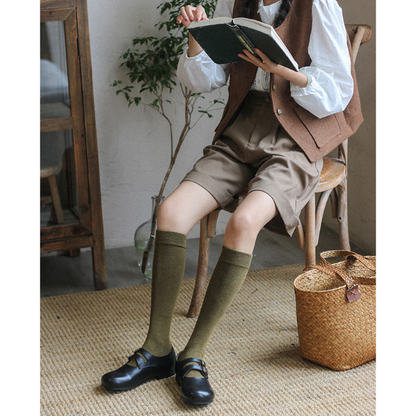 【2color】ラウンドトゥゴールドバックル付きローファー Z00147