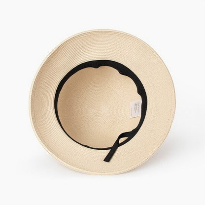 【2color】バイカラーリボンストローハット Z00381