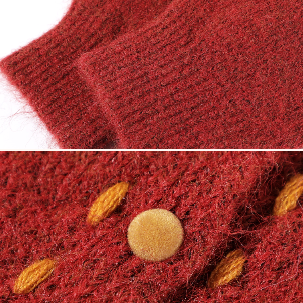 【3color】冬いろステッチと小さなまるボタン《Z01167》