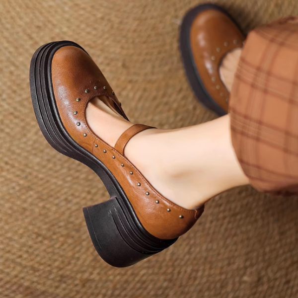 【3color】レトロ可愛い厚底メリージェーンシューズ《Z01099》