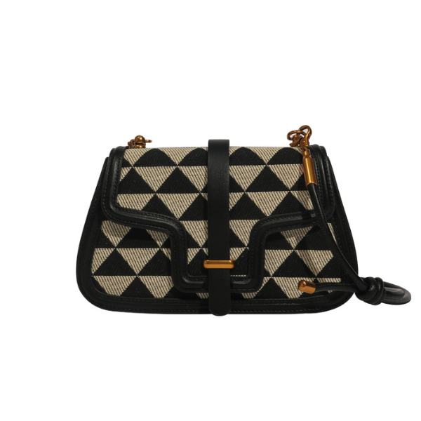 トライアングルプリントフラップメッセンジャーバッグ　AU-170